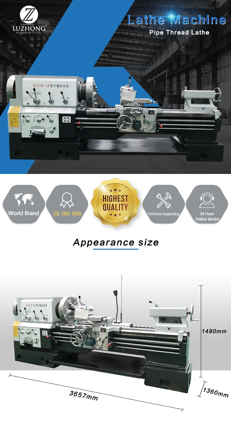 Conventional Engine Machine Q1313 Pipe Threading Lathe Price